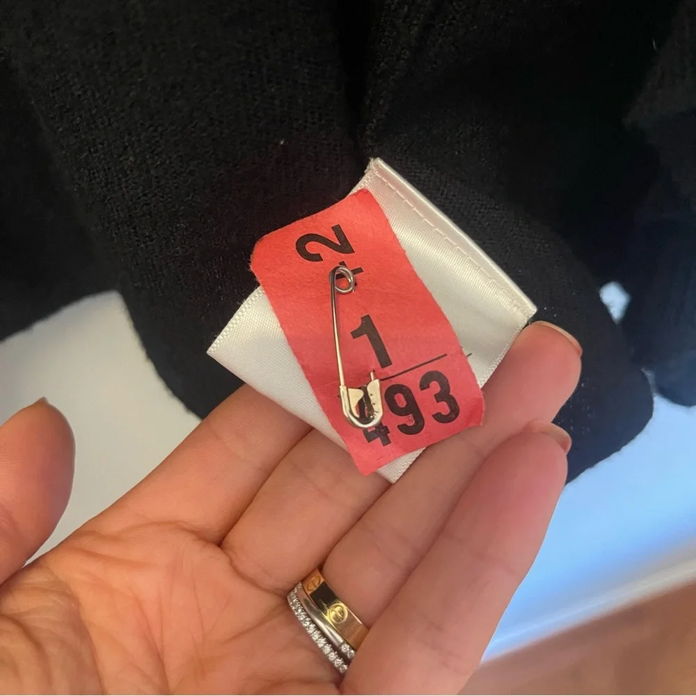 Tory Burch Knit Open Front Long Cardigan - Sleeveless Merino Wool Sweater Vest - Picture 5 of 7